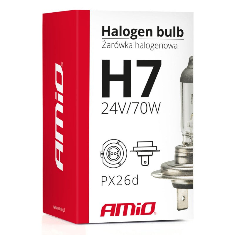 Bec halogen H7 24V 70W filtru UV (E8) AMIO-01252