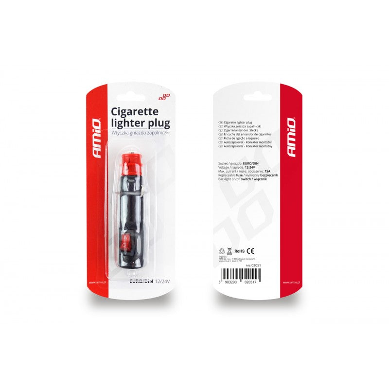 Bricheta auto, comutator, EURO/DIN, 12/24V