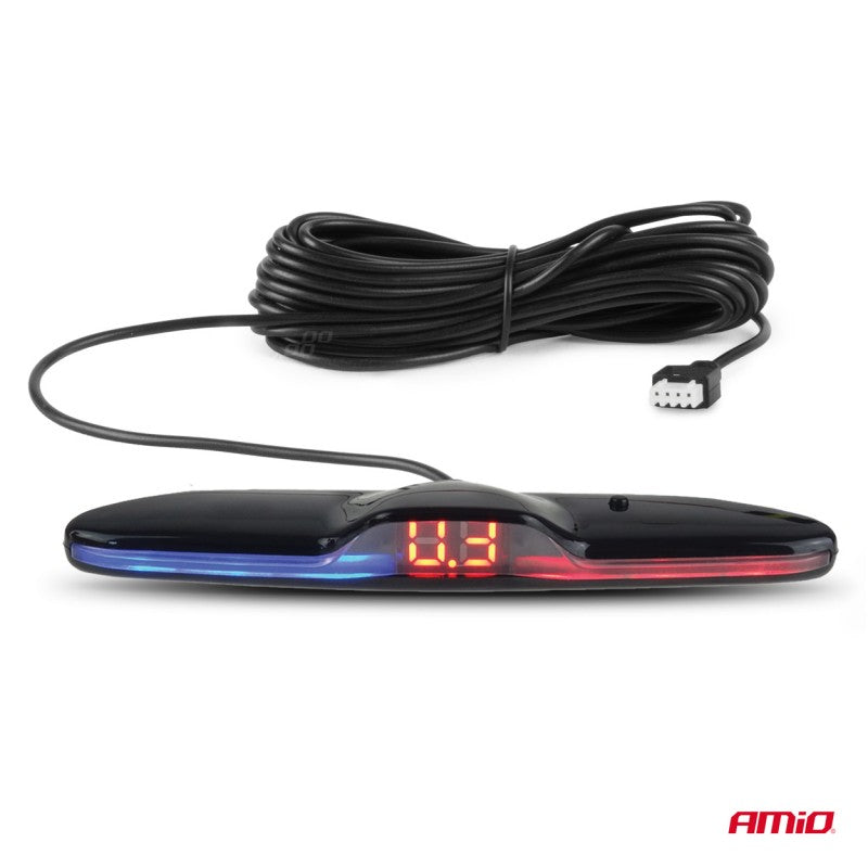 Senzor parcare, senzori marșarier, MAX LED, 4 senzori, negru, AMIO-02287