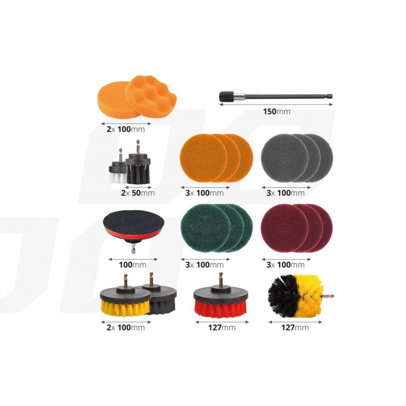 Set de perii de curățare, 22 bucăți