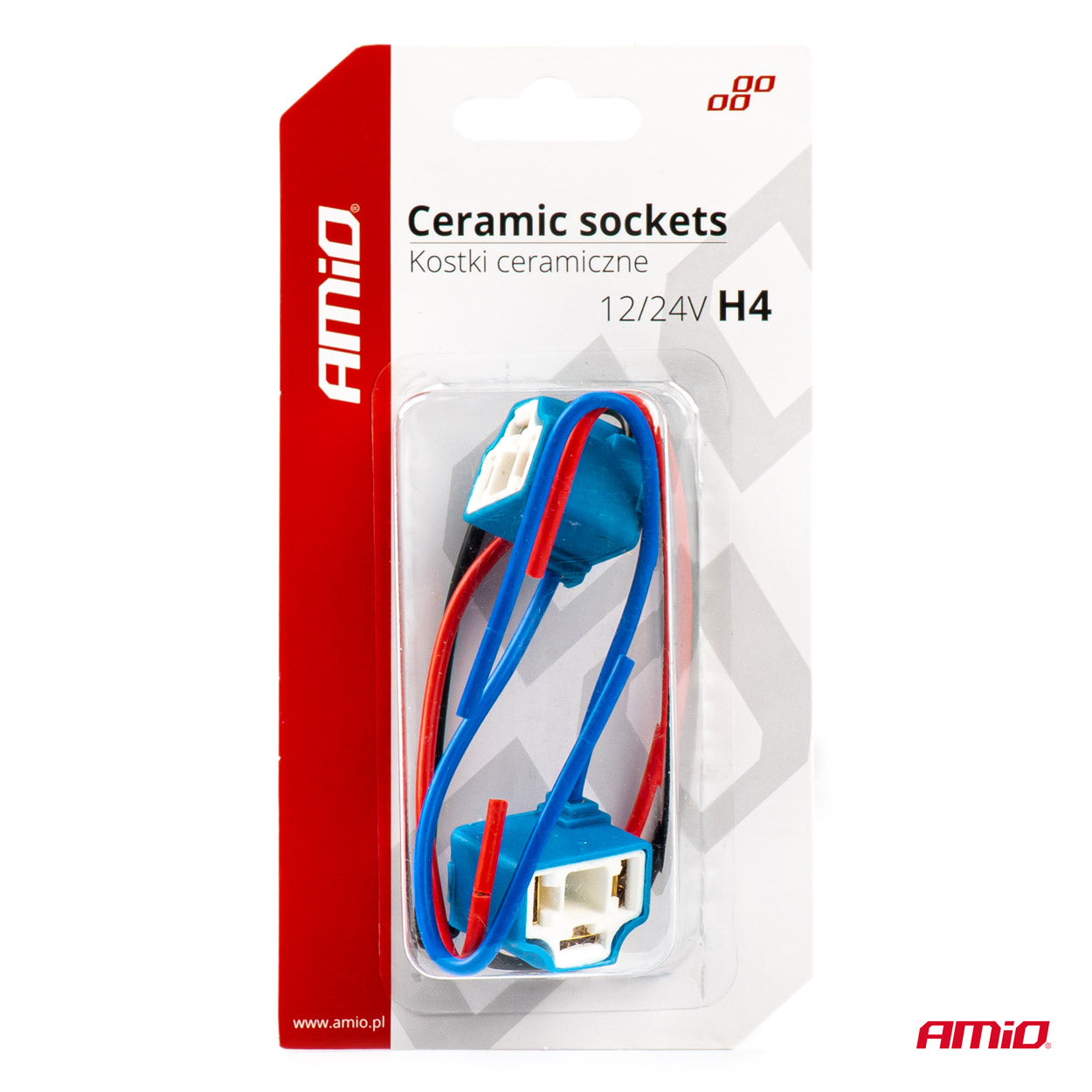 Conectori ceramici unghiular H4 mufă priză AMIO-03053