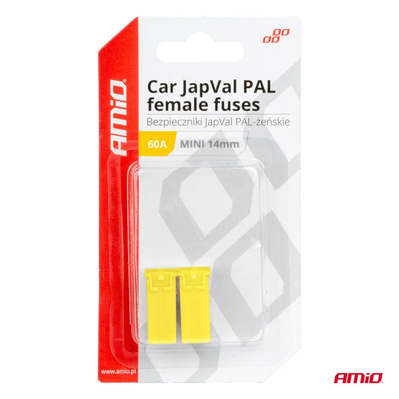 Siguranțe auto JAPVAL PAL mamă 2 buc, 14 mm 60A AMIO-03440
