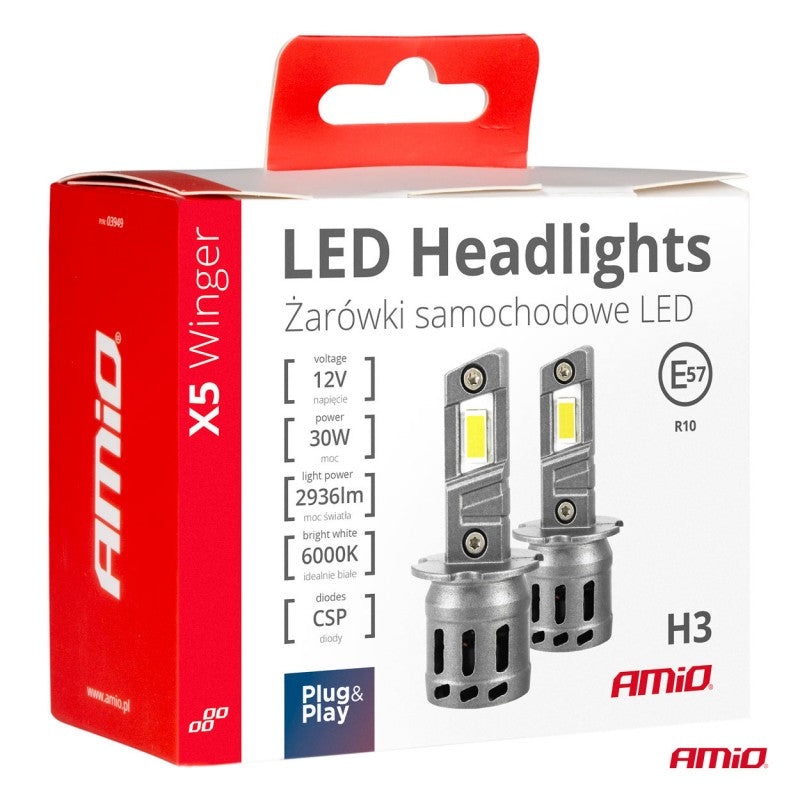 Set Becuri auto seria X5 Winger H3 6000K Canbus AMIO-03944