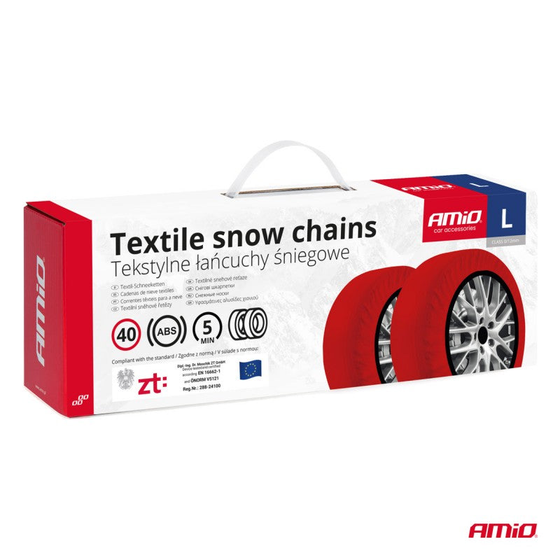 Lanțuri de zăpadă textile M EN16662-1 Önorm V5121 2 buc AMIO-04081