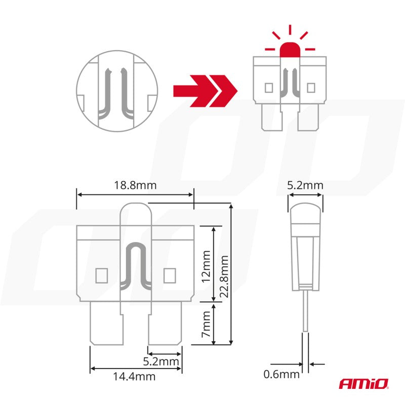Siguranțe standard cu lame auto AMIO-04341