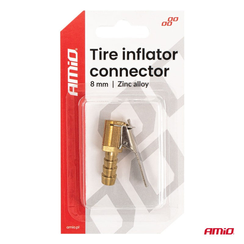 Adaptor pentru umflarea anvelopelor din aliaj de zinc, 8 mm, AMIO-04494