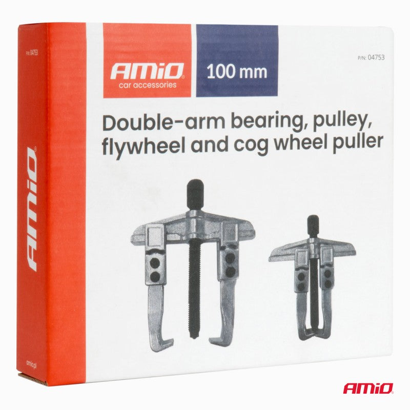 Extractor cu două brațe pentru rulmenți, fulie, volantă și roată dințată 0-102 mm AMIO-04753