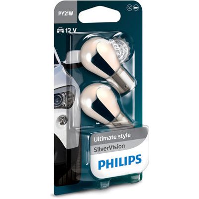 2 db-os PY21W 12V-os jelzőizzó készlet (bliszter) SILVER VISION PHILIPS