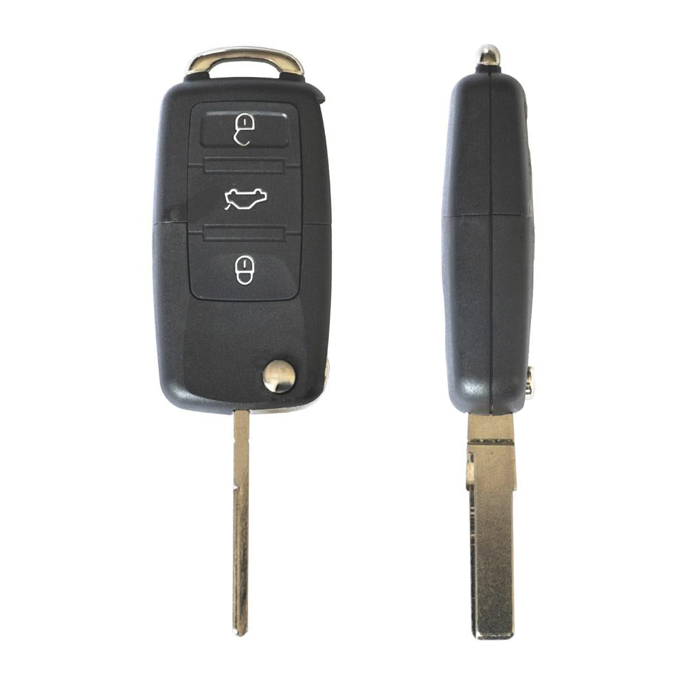 CARCASA CHEIE CONTACT PENTRU VOLKSWAGEN JETTA / PASSAT (B5-B6-B7) / POLO / SCIROCCO / TIGUAN, 3 BUTOANE, CU CHEIE