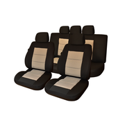 SET HUSE SCAUN PREMIUM LUX NEGRU-BEJ UMB3