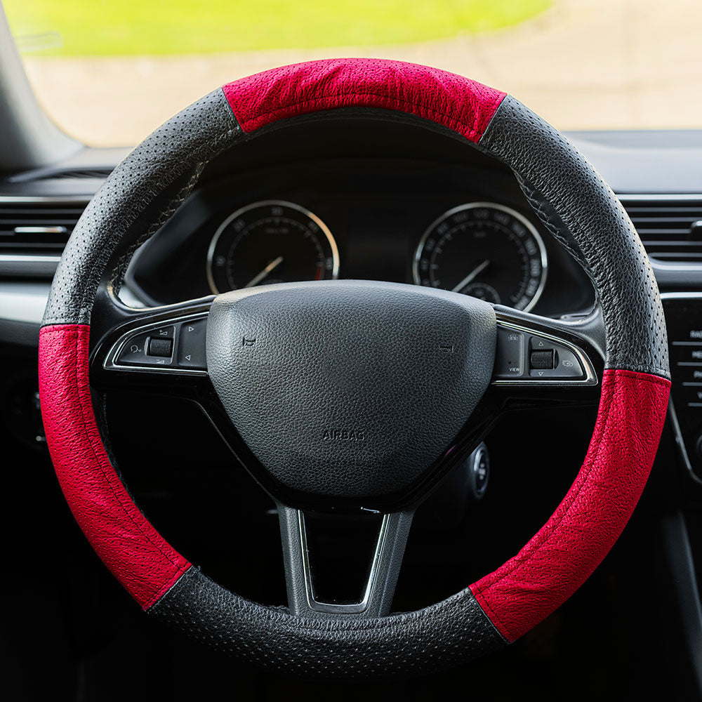 HUSA VOLAN PIELE NATURALA PERFORATA ROSU 37-39 CM MEGA DRIVE