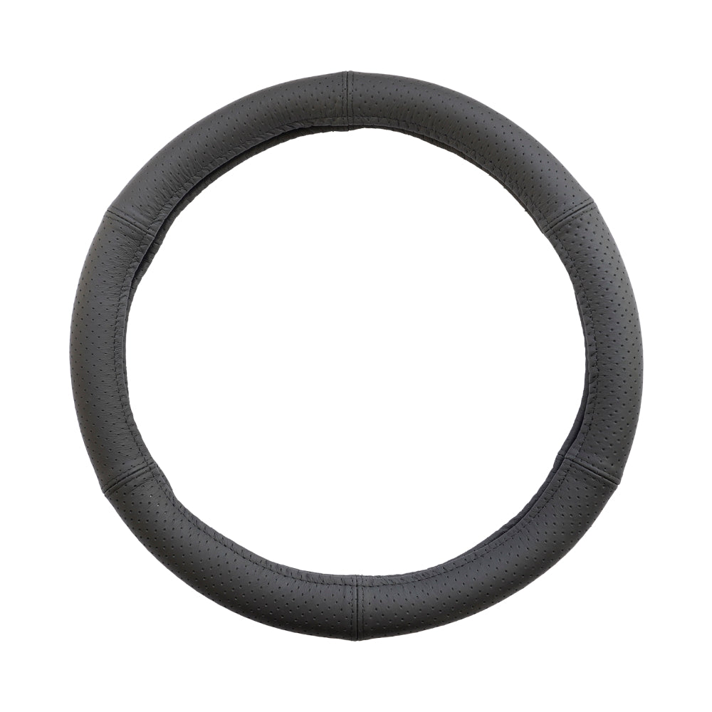 HUSA VOLAN PIELE NATURALA PERFORATA NEGRU 37-39 CM