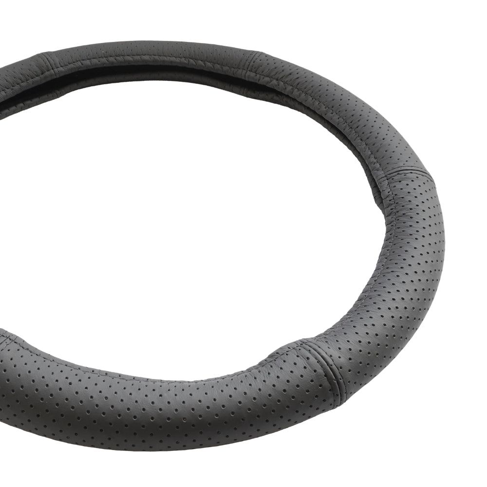 HUSA VOLAN PIELE NATURALA PERFORATA NEGRU 44-46 CM