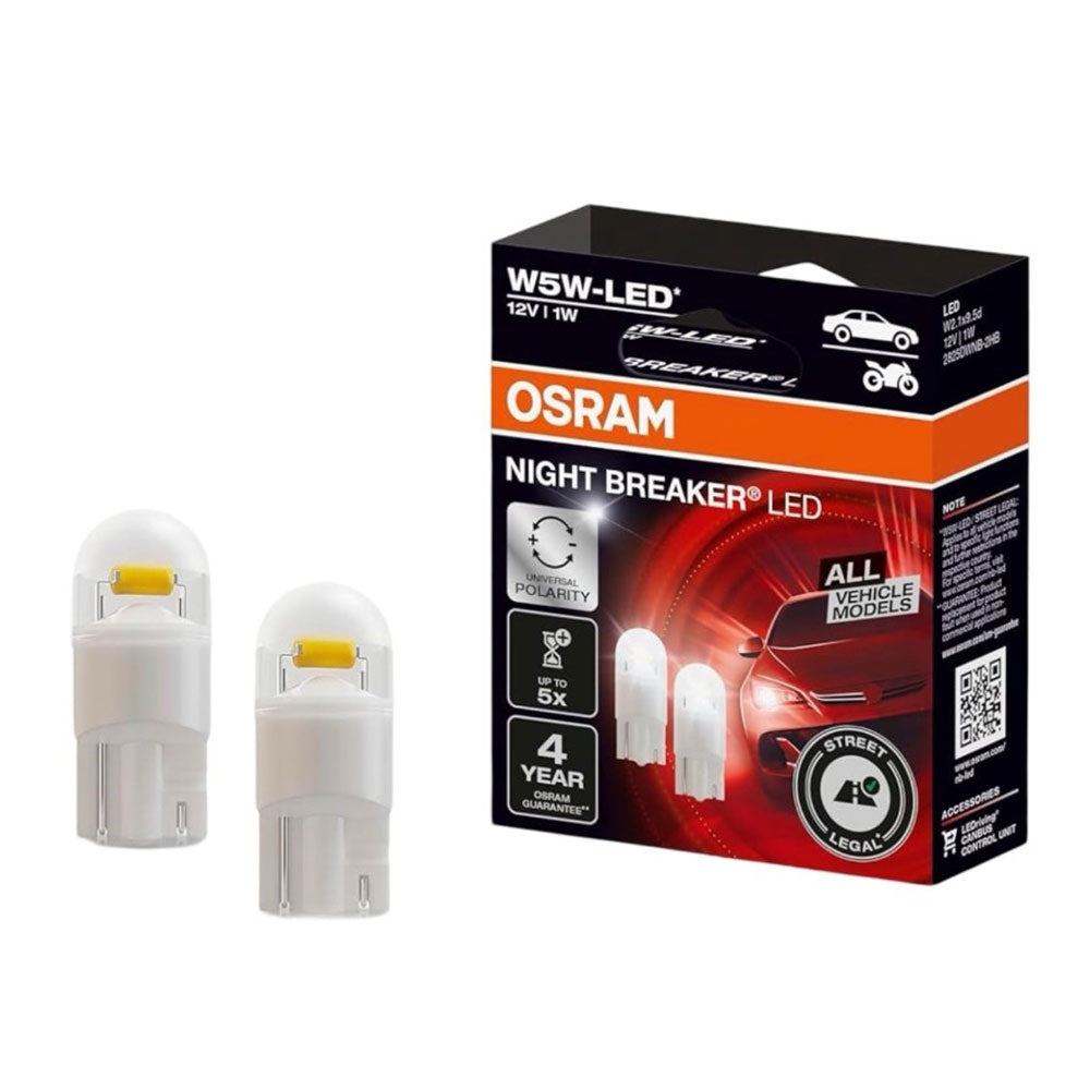 2 db-os Night Breaker LED W5W izzókészlet, RAR, OSRAM jóváhagyással