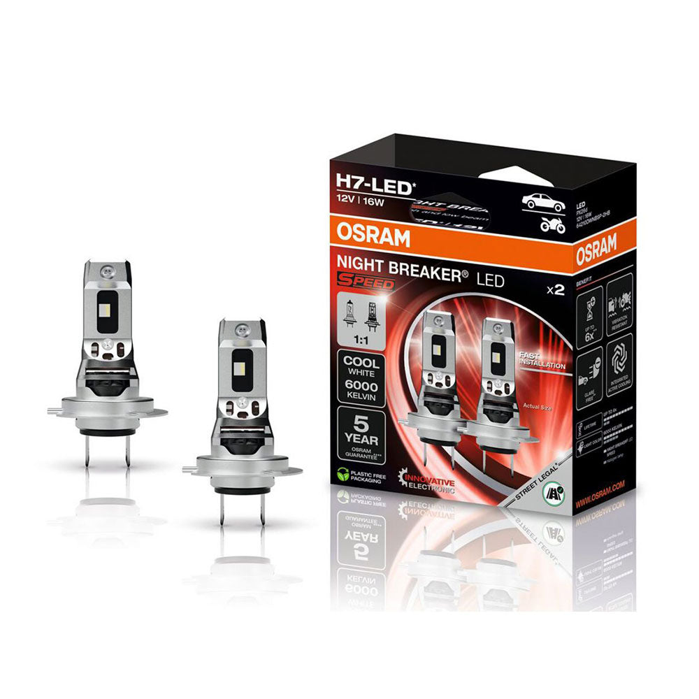 2 db Night Breaker LED Speed H7 izzó +230%-os buborékcsomagolásban jóváhagyott, ritka