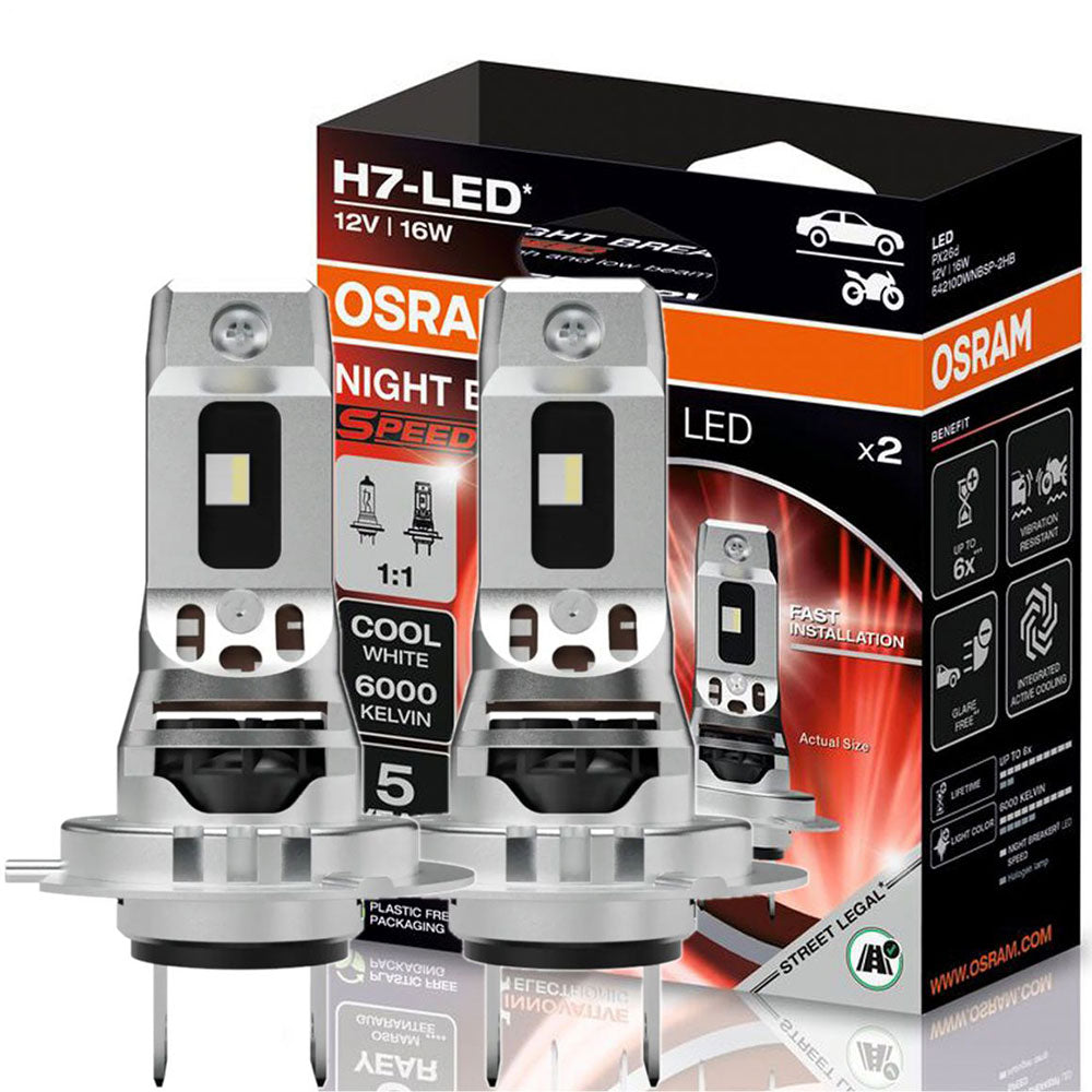 2 db Night Breaker LED Speed H7 izzó +230%-os buborékcsomagolásban jóváhagyott, ritka