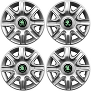 Set 4 Capace Roti 15 inchi (r15) Model 332, Compatibile Cu Skoda Verde