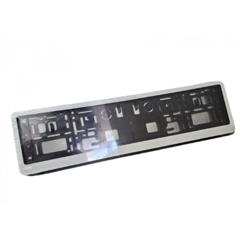 Set 2 suporti numar inmatriculare 3D cu rama ALBA