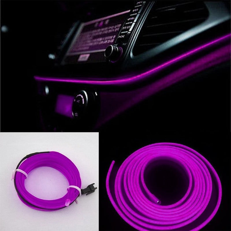 Fir cu neon 2 metri 12V mov