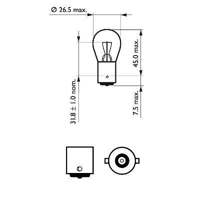2 db-os P21W 12V BA15S BLISTER PHILIPS IZZÓK KÉSZLETE