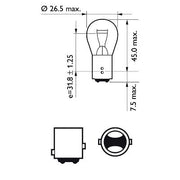 SET 2 BECURI SEMNALIZARE P21/5W 12V (blister) PHILIPS