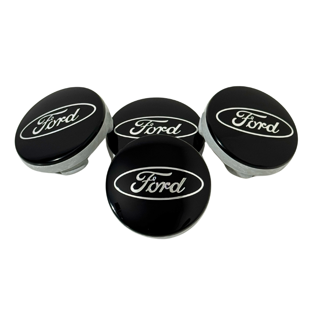 Set 4 Capace Jante Ford – 54mm, Negru