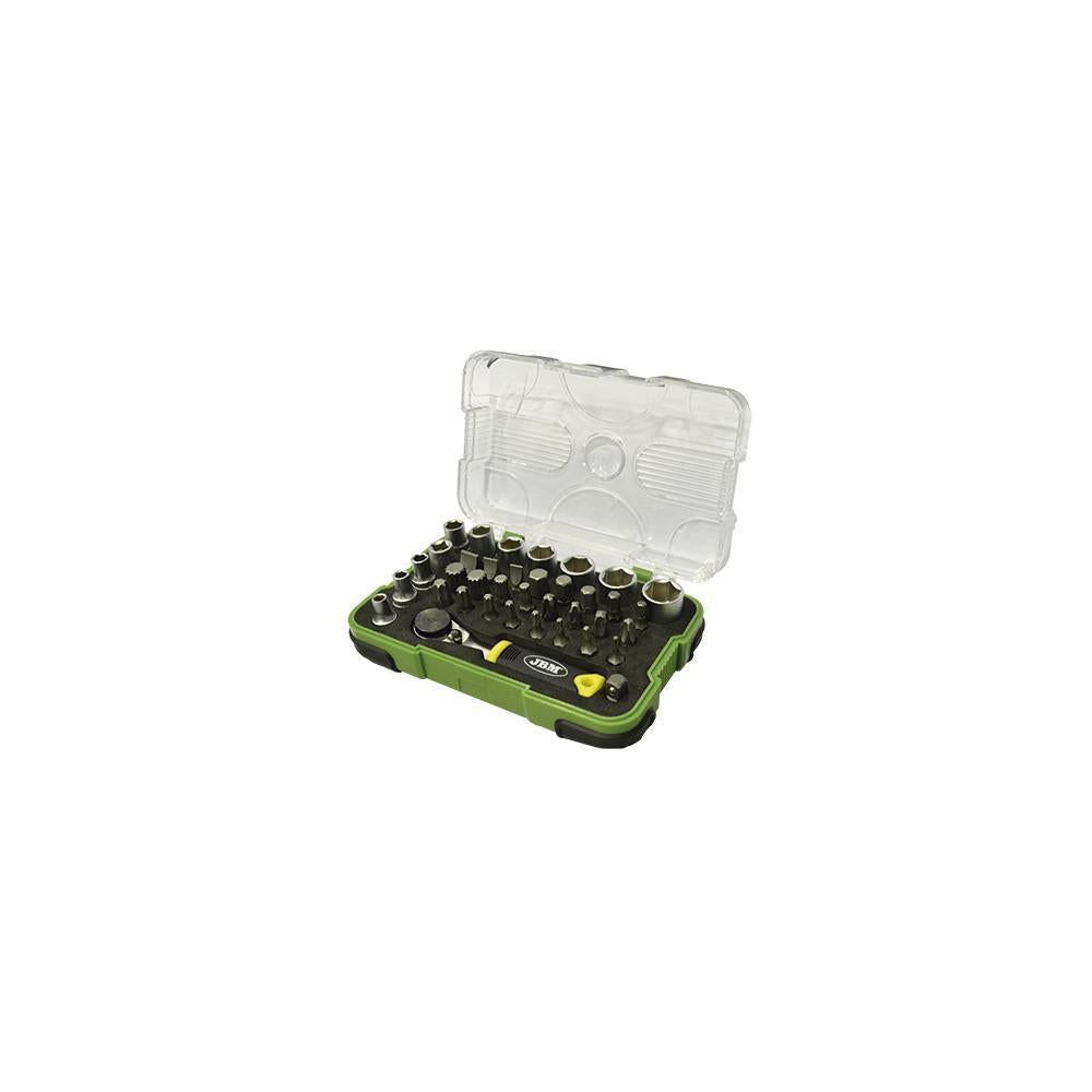 TRUSA DE 38 PIESE CU CLICHET TELESCOPIC DE 1/4` JBM