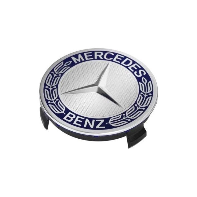 4 darabos Mercedes-Benz könnyűfém keréktárcsa borítás 75 mm, kék