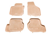 Covorase Presuri Auto Cauciuc Dedicate Bej VW GOLF V Hatchback 2003 - 2007 | VW GOLF V Variant 2007 - 2009 | VW GOLF GTI 2007 - | VW GOLF VI 2008-2013 | VW JETTA V 2005 - 2011 | VW SCIROCCO III 2008-2017 | Seat LEON II (MK2) 2005 - 2013 | Skoda OCTAVIA II