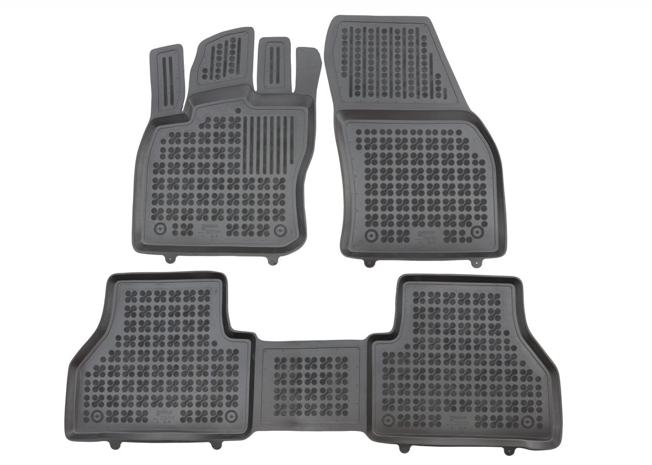 Covorase Presuri Auto Cauciuc Dedicate Ford TOURNEO CONNECT III 5 loc 2022 - | Ford GRAND TOURNEO CONNECT III 5 loc, 7 loc (rand 3 scaune pliat) 2022 - | VW CADDY IV 5 loc 2021 - | VW CADDY MAXI IV L2, versiuni 5 loc, 7 loc (rand 3 scaune pliat) 2021 -