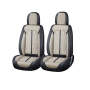 Huse auto premium 5 locuri Carguard Deluxe piele ecologică perforată - negru - crem