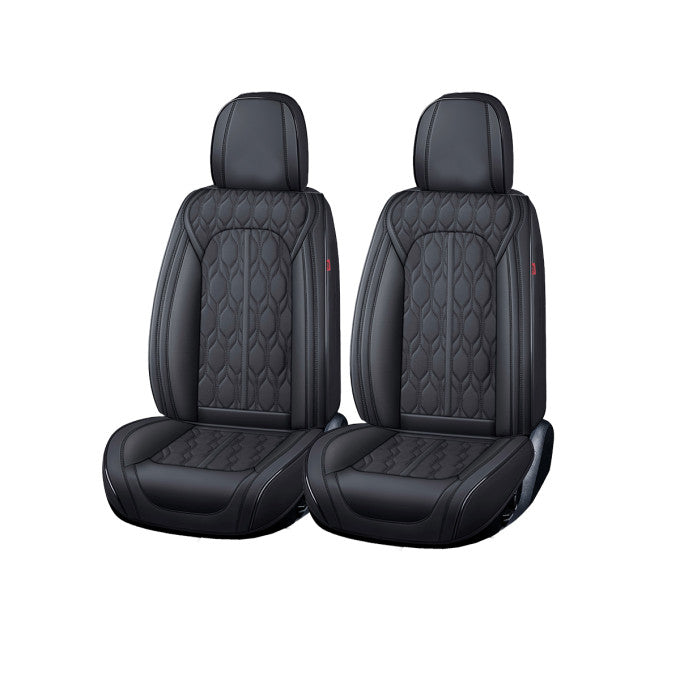 Huse auto premium 5 locuri Carguard Deluxe piele ecologică perforată - negru