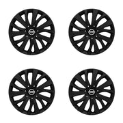 Set 4 capace roti potrivite jantelor de 15 inch compatibile NISSAN, Model - 345 Black Edition