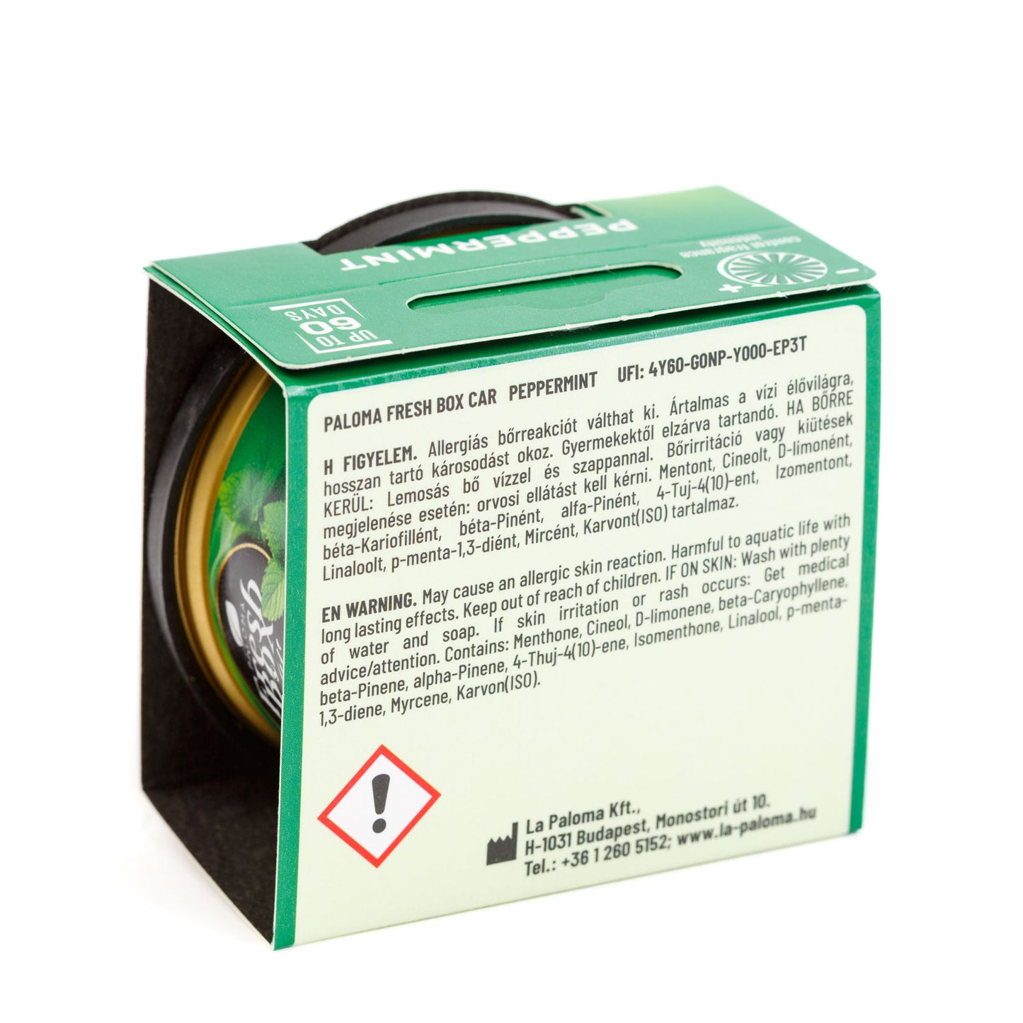 Odorizant auto Paloma Fresh Box Peppermint 25g