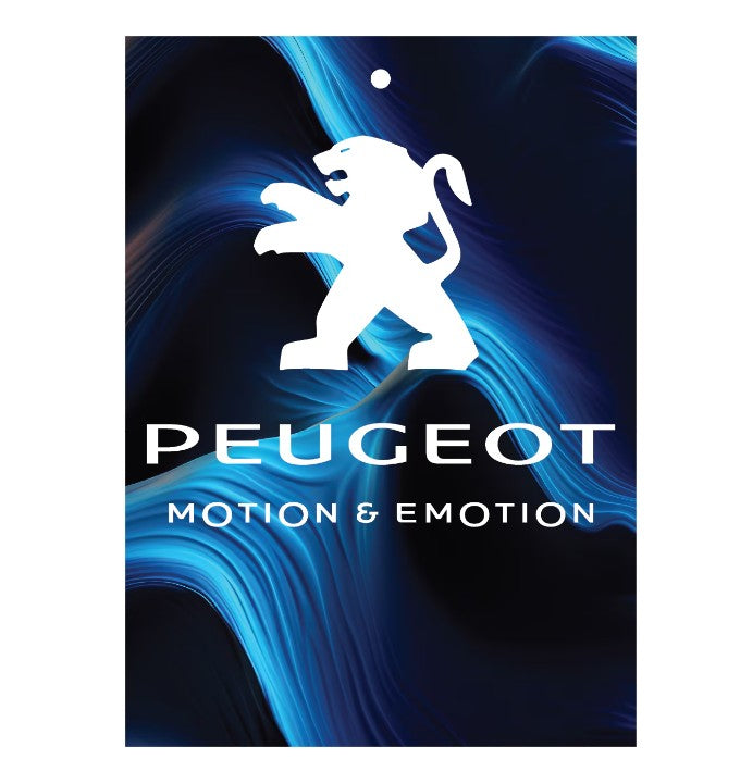 Odorizant auto Peugeot 7,5x10 cm, Liliac