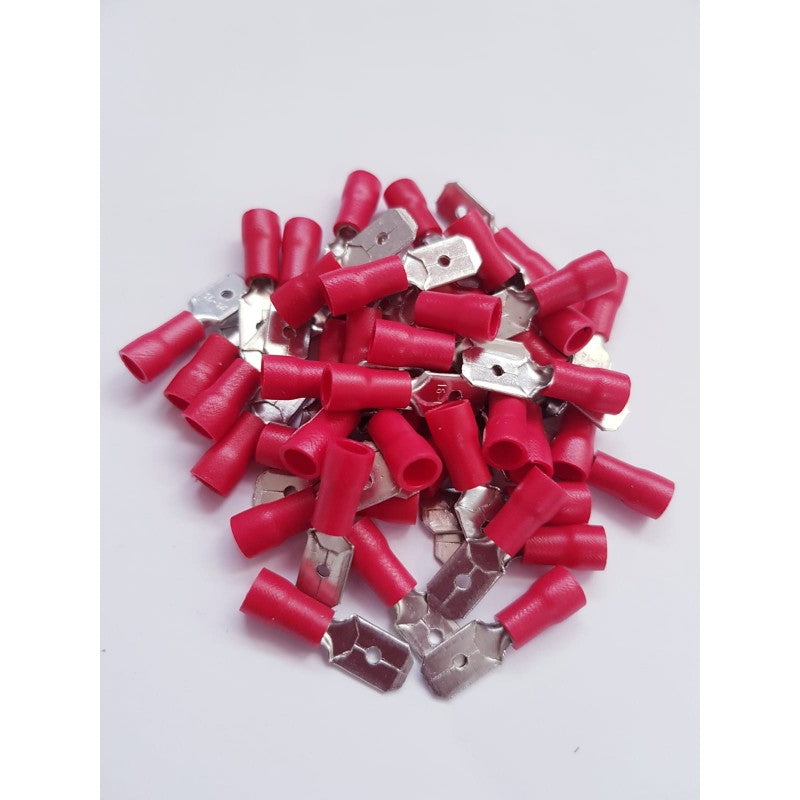 Papuc tata izolat red 6,35 mm , Set 100 buc
