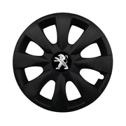 Set 4 capace roti potrivite jantelor de 15 inch compatibile PEUGEOUT, Model - 316 Black Edition
