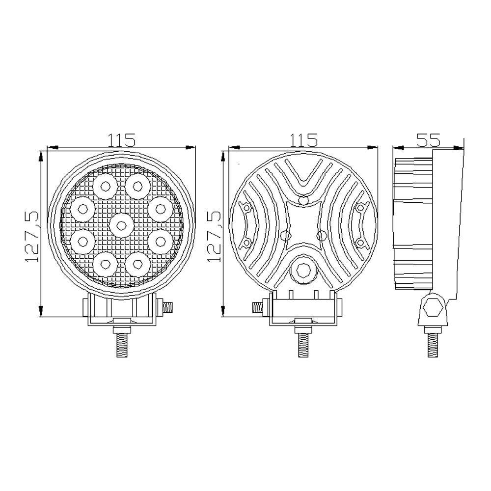 Proiector Led Auto Off Road - 27W - 9 SMD LED Carguard