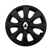 Set 4 capace roti potrivite jantelor de 15 inch compatibile RENAULT, Model - 316 Black Edition