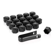 Capace prezoane, pe 17 mm, inclus cheie de scos capacele, set 20 buc negre