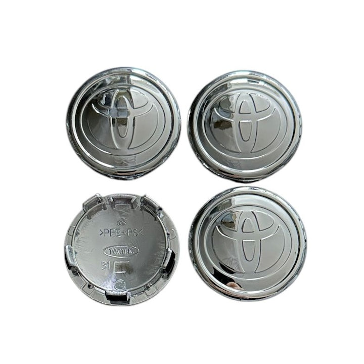 Set 4 capace jante TOYOTA, 57mm, Chrome