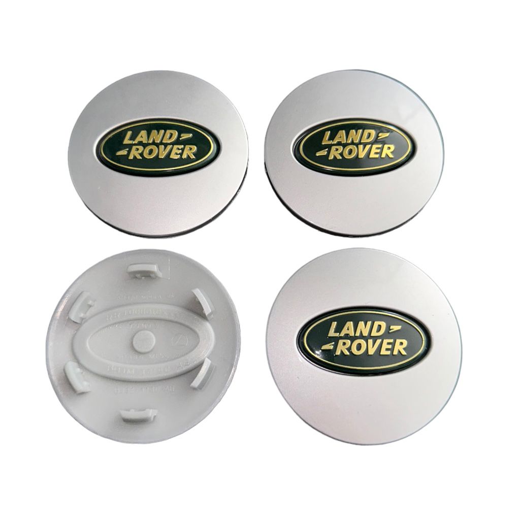 Set 4 capace jante LAND ROVER, RANGE ROVER, 62-63mm, Argintiu Verde