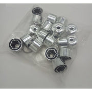Set 20 capace prezoane pe 17 + cheie de scos capacele, argintii