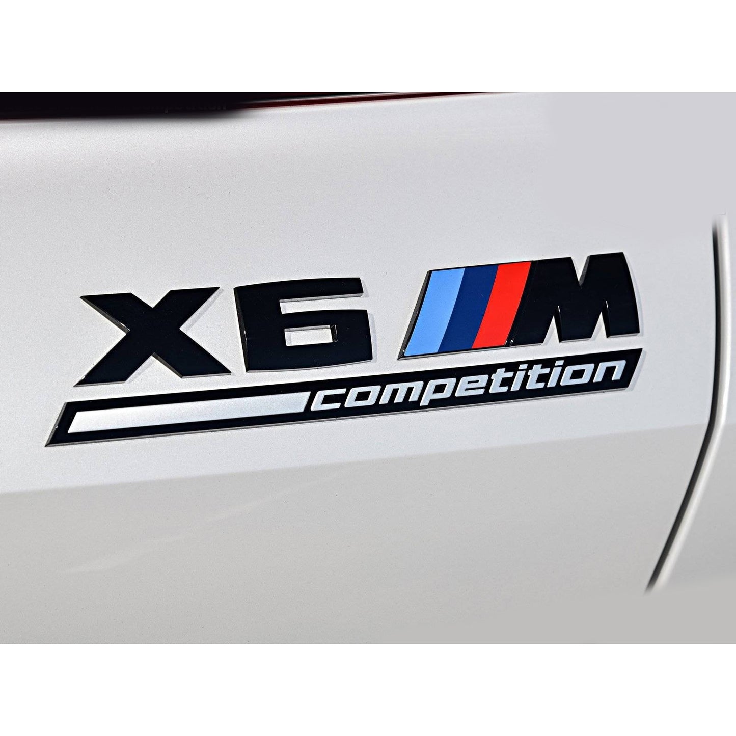 Emblema X6M Competition spate portbagaj BMW, Negru matt