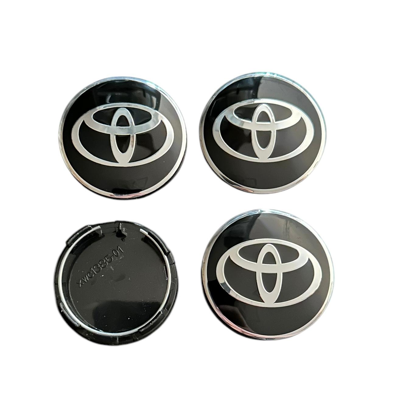 Set 4 capace roti 57mm exterior, 54mm interior Toyota compatibil/inlocuitor janta aliaj