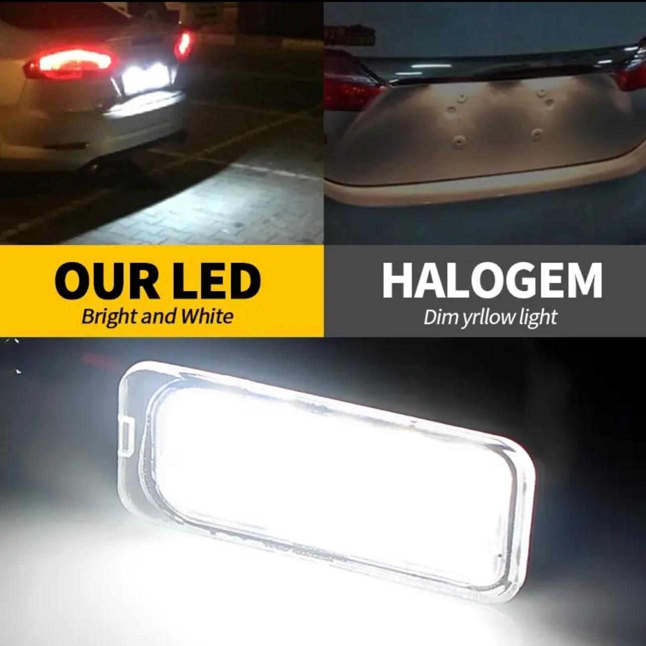 Lampi numar LED Premium pentru Ford Fiesta, Focus, Mondeo, Kuga, C-Max, S-Max, Jaguar XF XJ, set 2 bucati Canbus, fara eroare