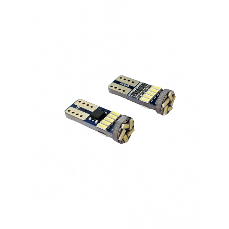 Set 2 becuri auto W5W/ T10 - 15 SMD-CANBUS-alb