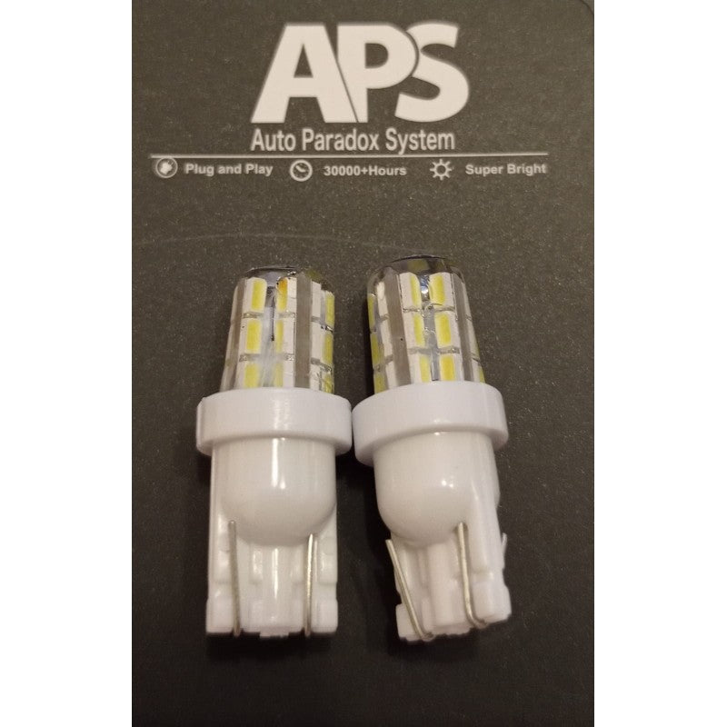 Set 2 becuri auto W5W/T10-24 Smd 12V-alb