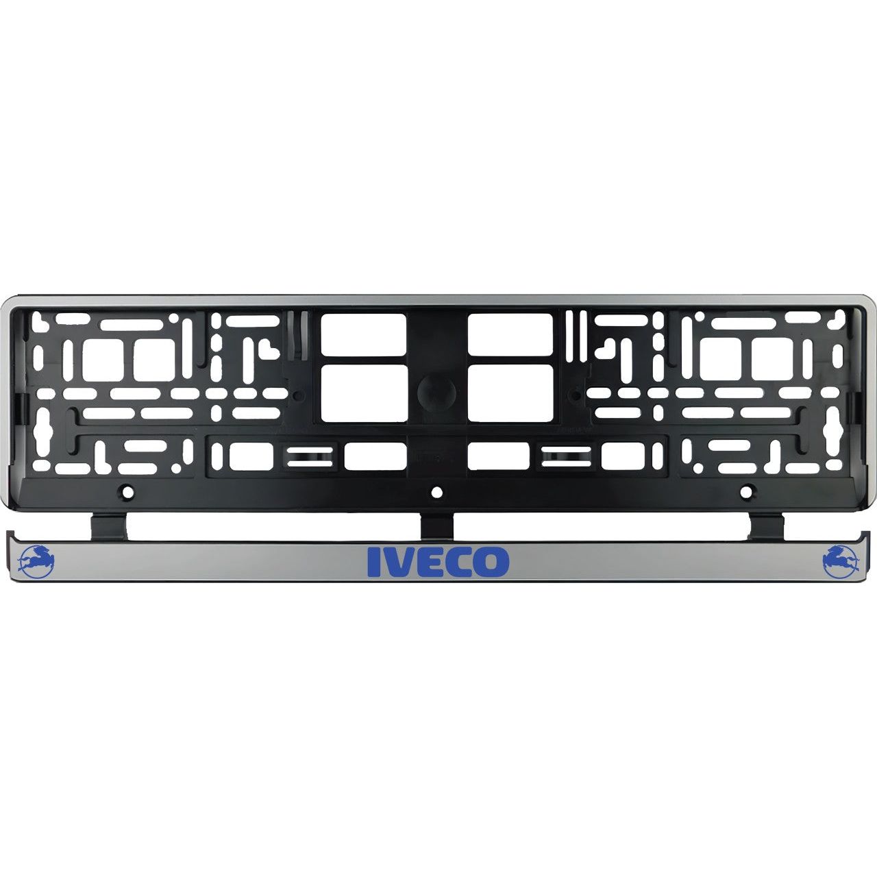 Set 2 bucati, suport numar inmatriculare argintiu Iveco IV