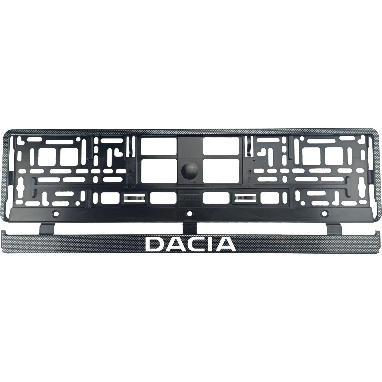 Set 2 bucati, suport numar inmatriculare Carbon, Dacia